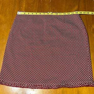 Red and white checkered miniskirt size 8